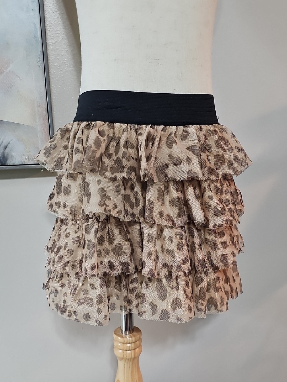 3 for $10 🐆 The Children's Place Cheetah Print Tiered Tulle Tutu Skirt 7/8